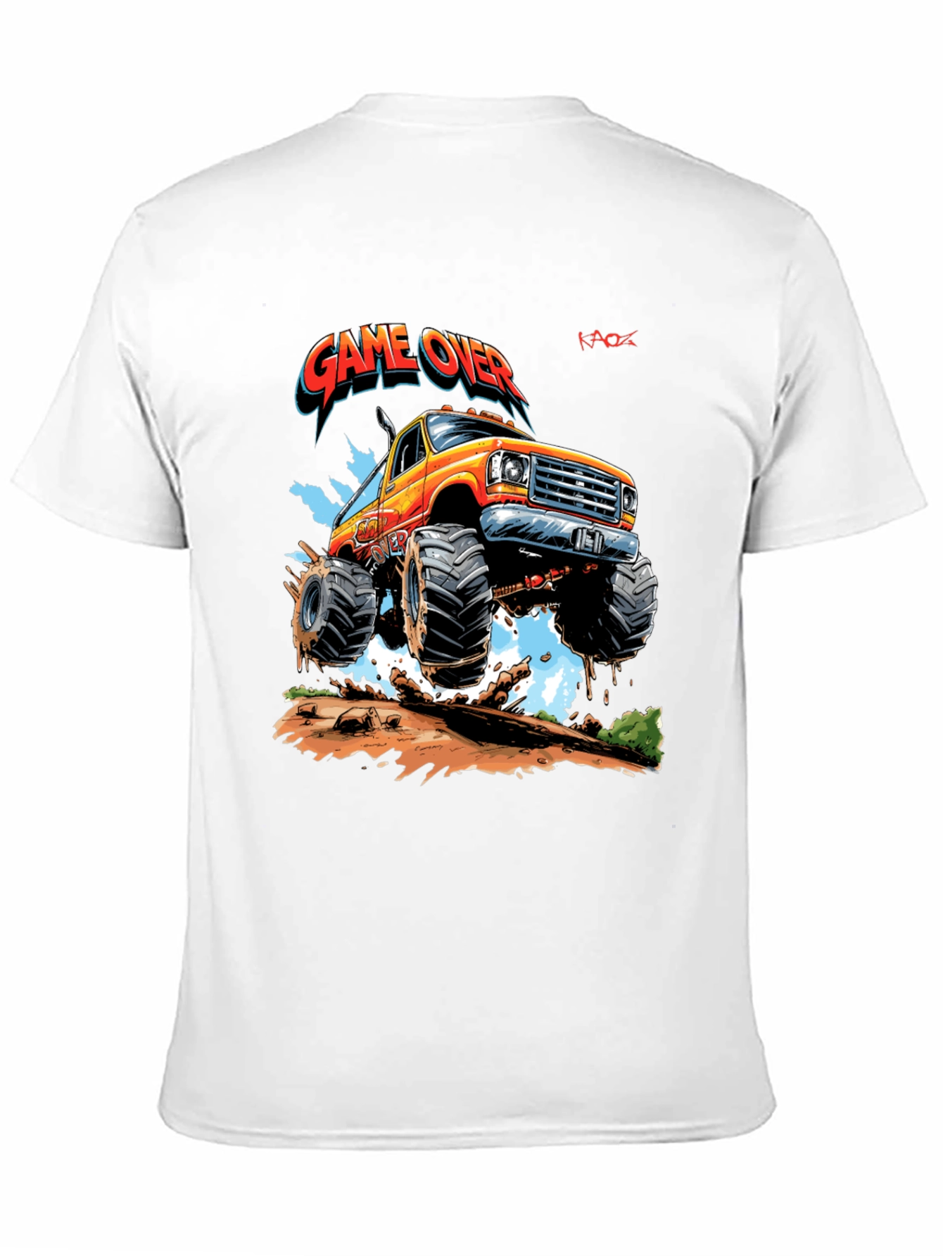Game Over Monster Truck Graphic T-Shirt