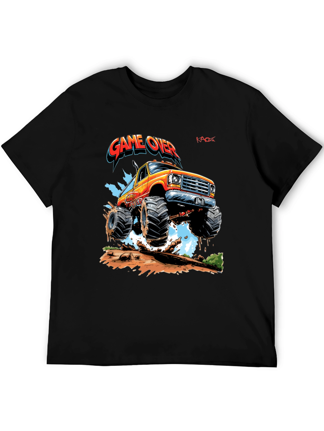 Game Over Monster Truck Graphic T-Shirt