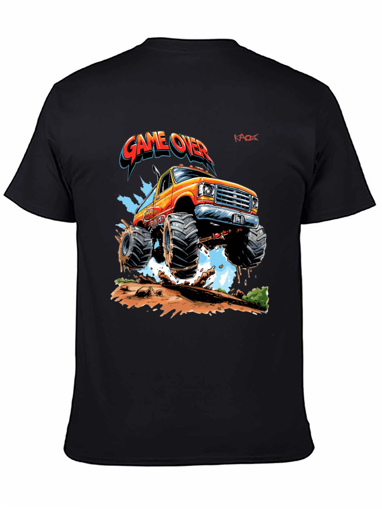 Game Over Monster Truck Graphic T-Shirt