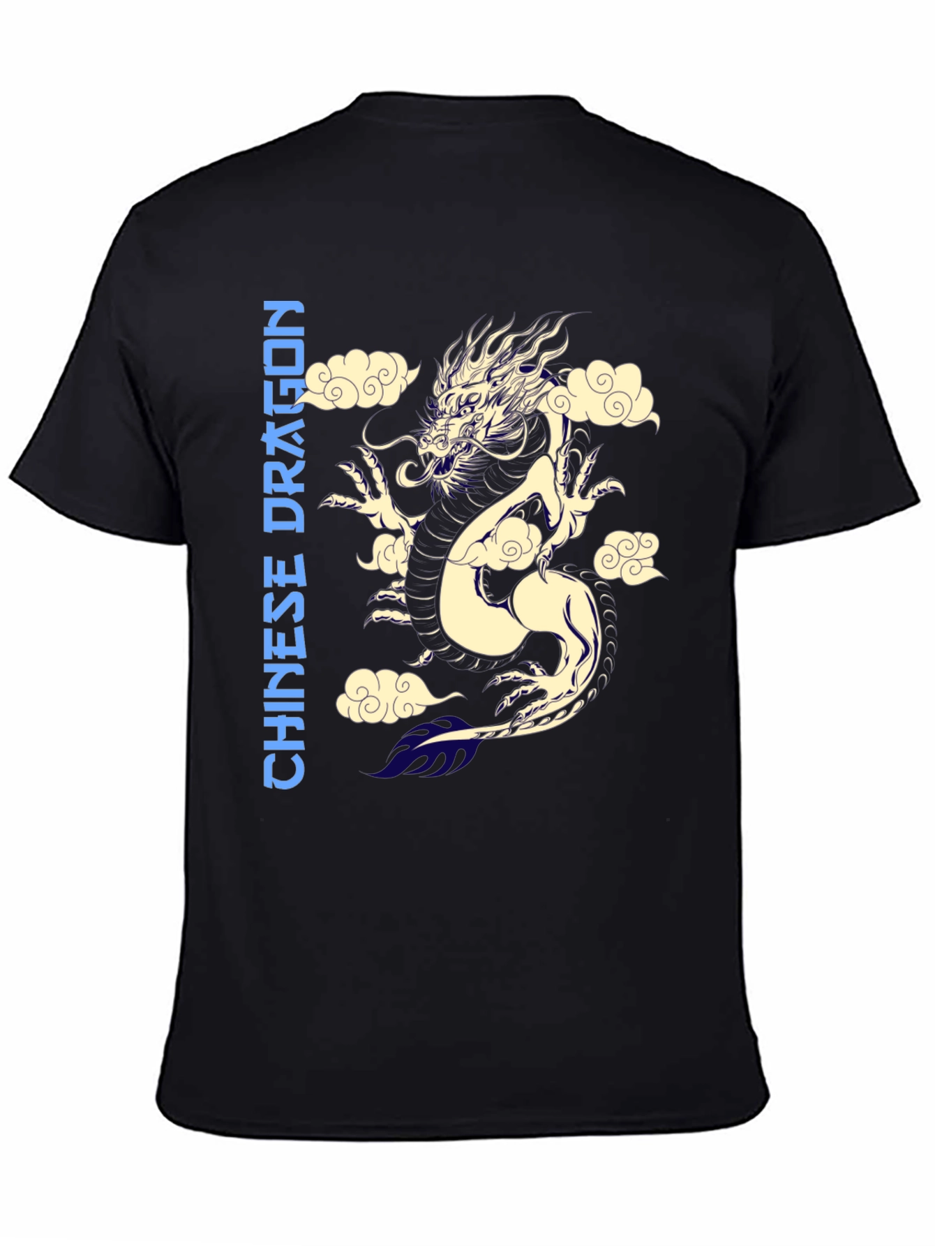 Chinese Dragon Graphic Tee - Mens Black T-Shirt