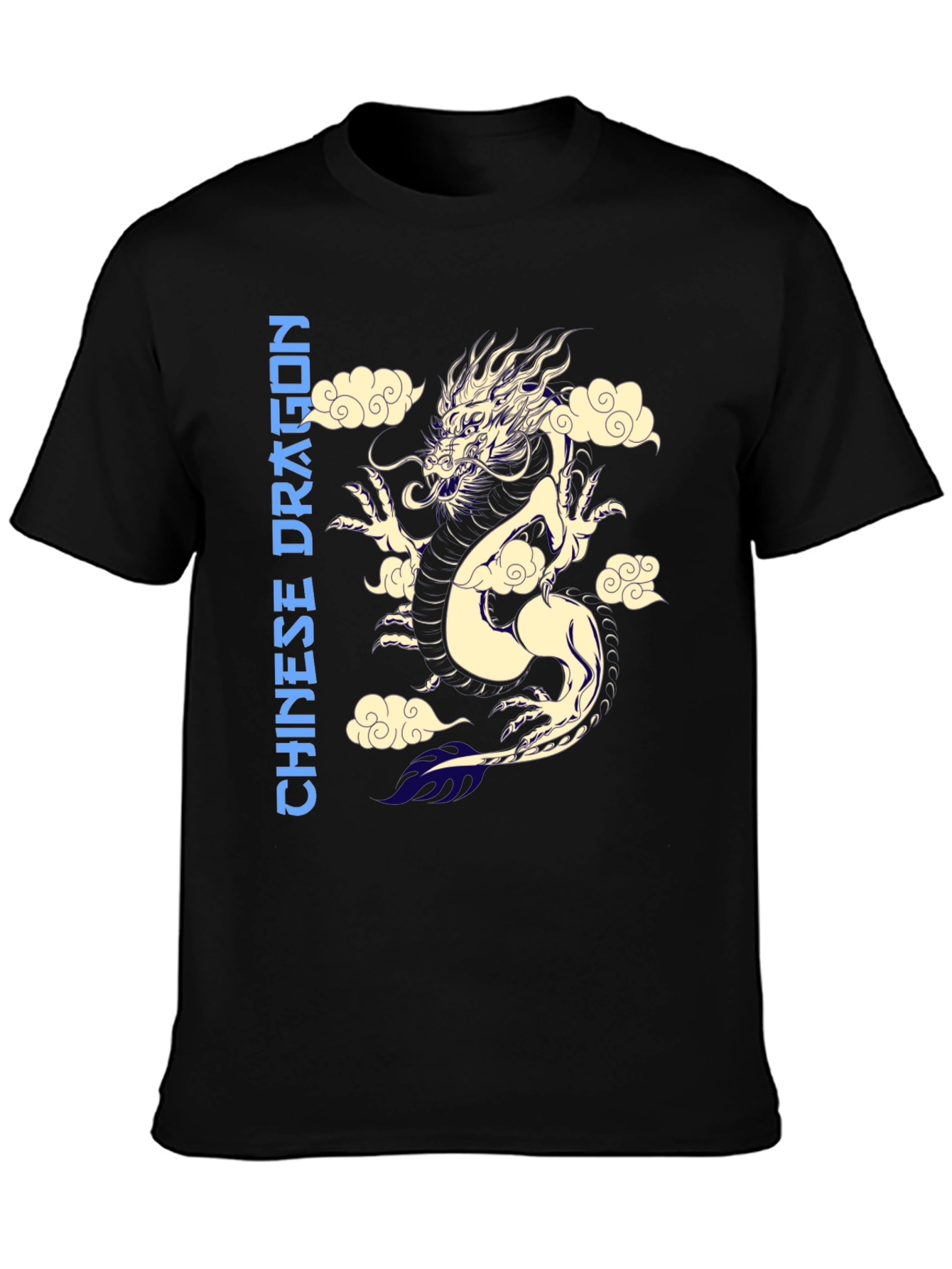 Chinese Dragon Graphic Tee - Mens Black T-Shirt
