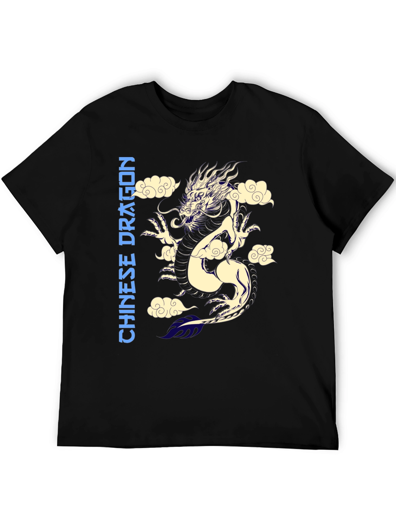 Chinese Dragon Graphic Tee - Mens Black T-Shirt