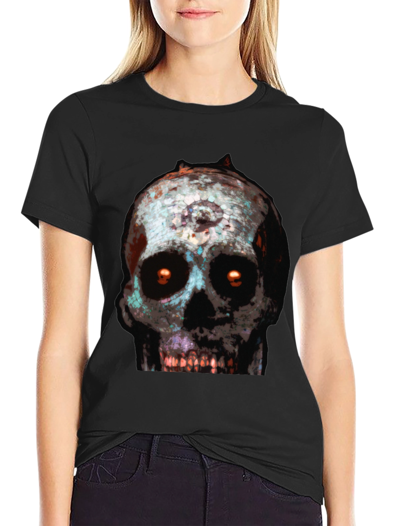 Skull Graphic Print Mens T-Shirt