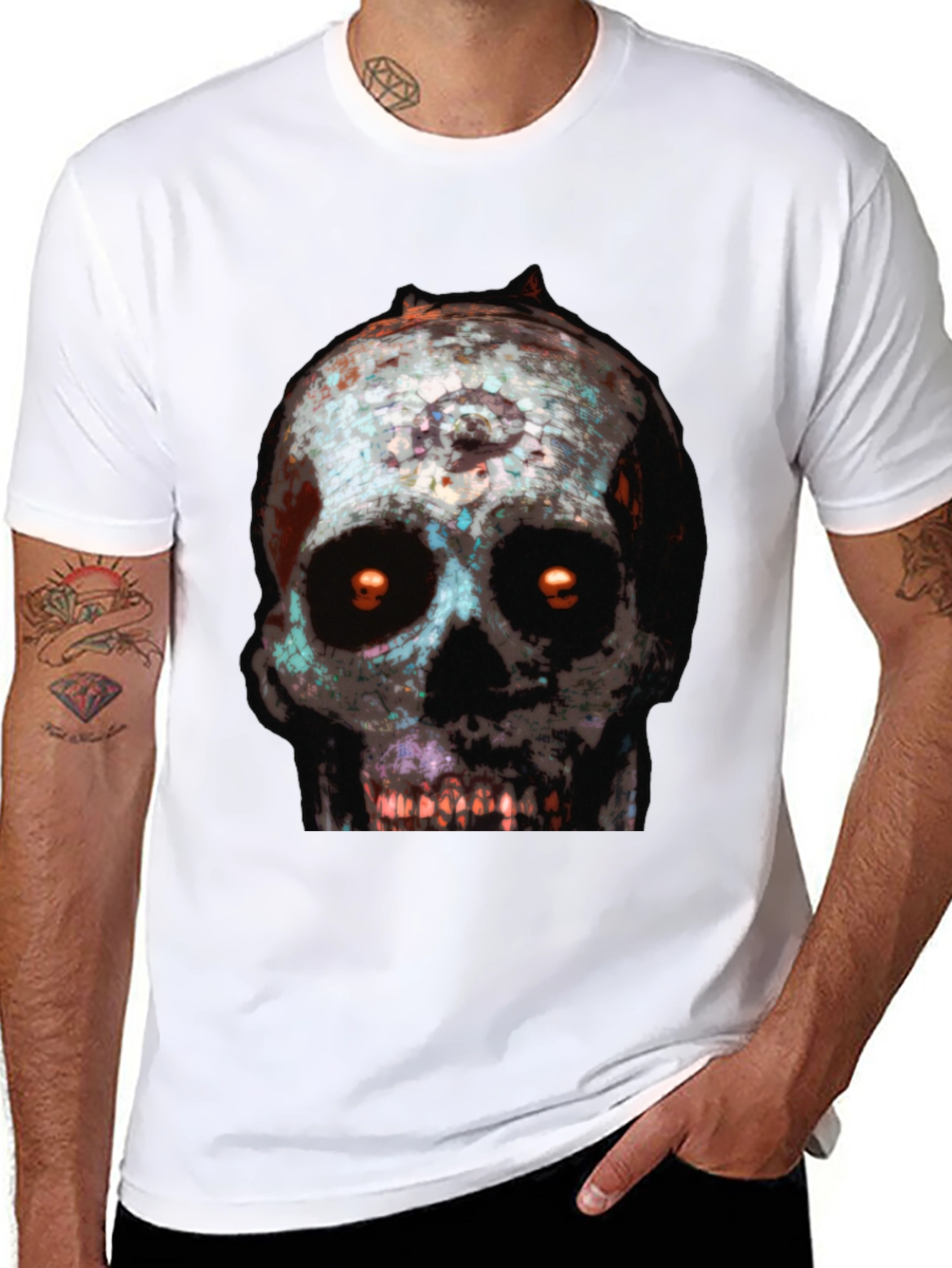 Skull Graphic Print Mens T-Shirt