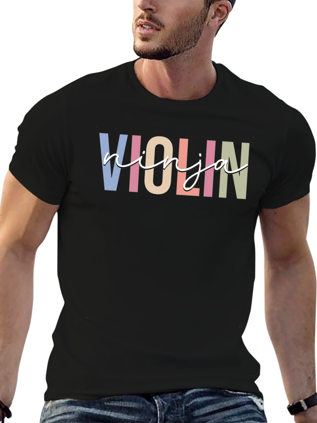 Violin Ninja Graphic Tee - Classic Crew Neck
