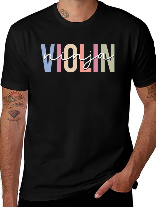 Violin Ninja Graphic Tee - Classic Crew Neck