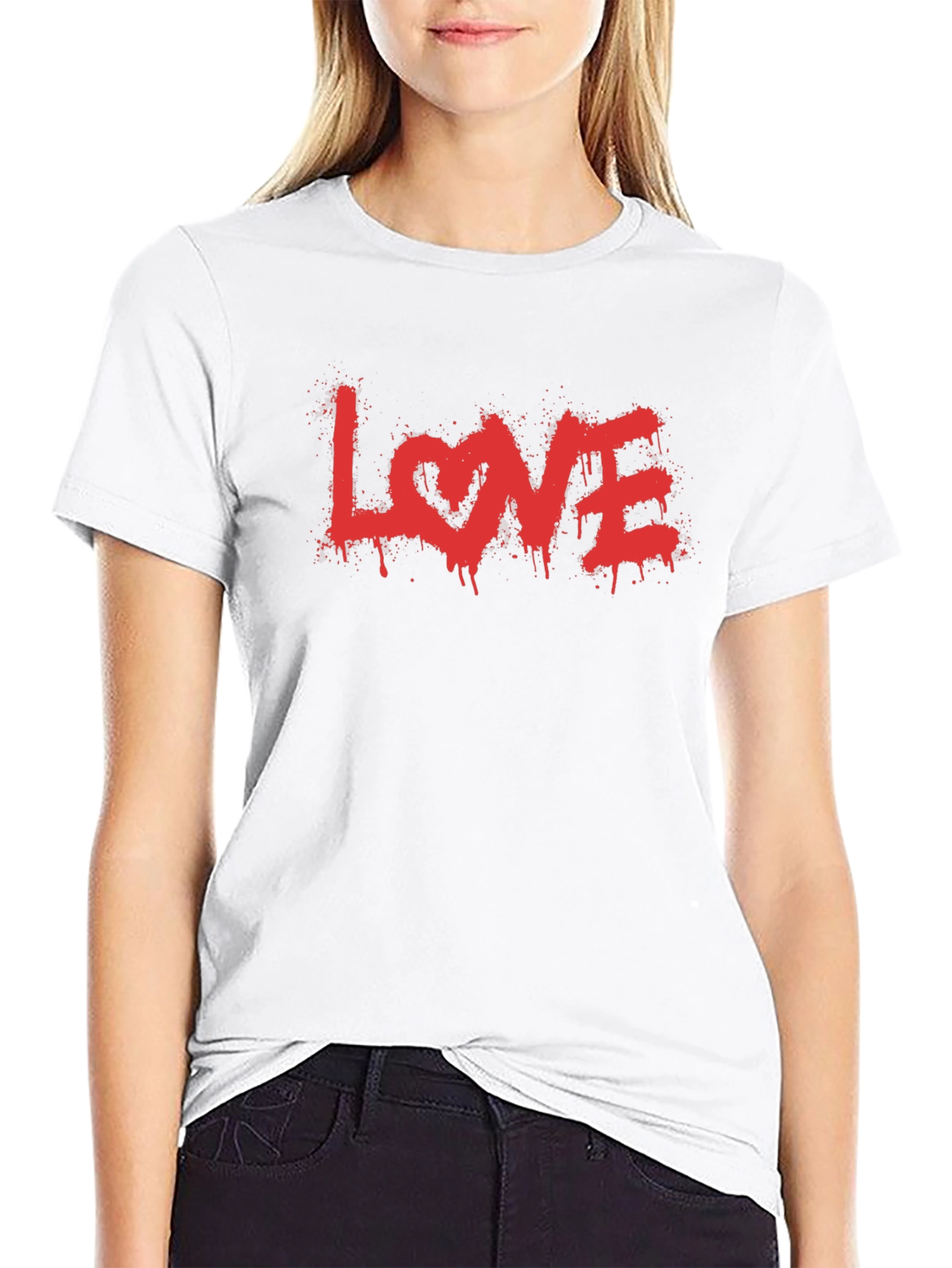 LOVE Graphic Tee - Valentines Day Black T-Shirt