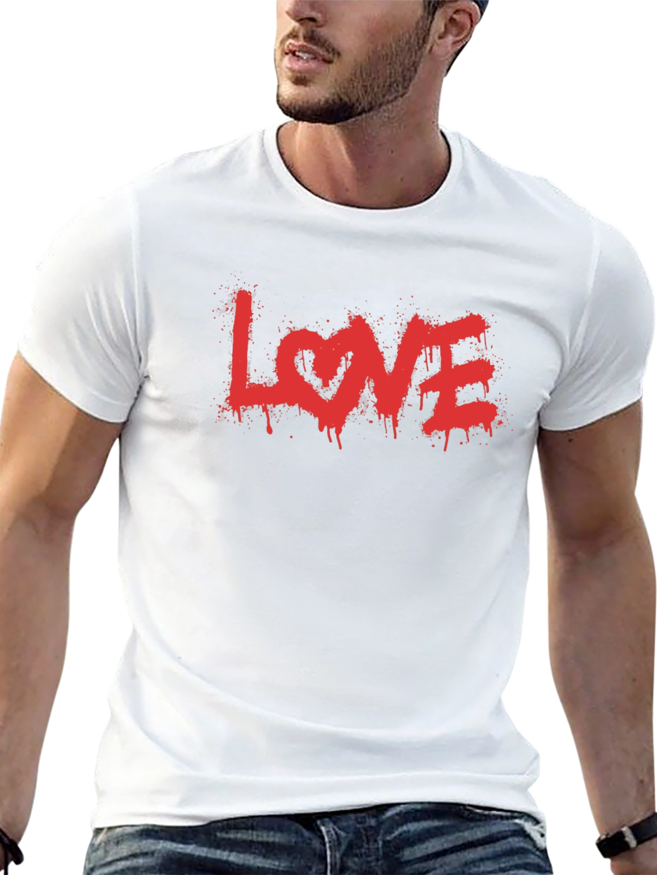 LOVE Graphic Tee - Valentines Day Black T-Shirt