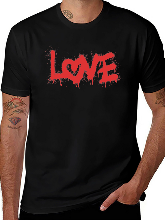 LOVE Graphic Tee - Valentines Day Black T-Shirt