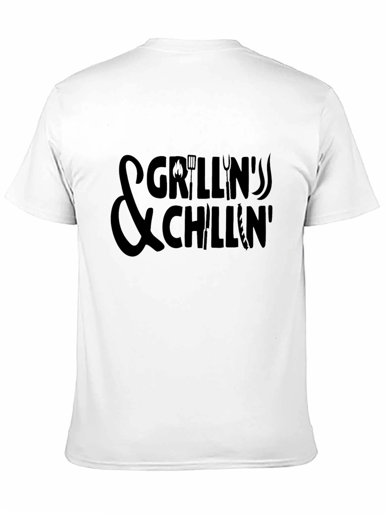 Grillin & Chillin Graphic Tee - Black BBQ T-Shirt