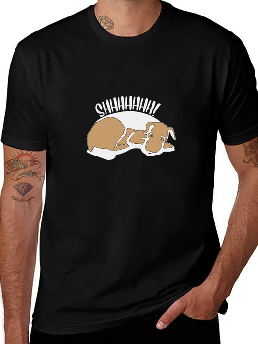 Shhh! Sleeping Dog Graphic Tee - Comfy & Cute