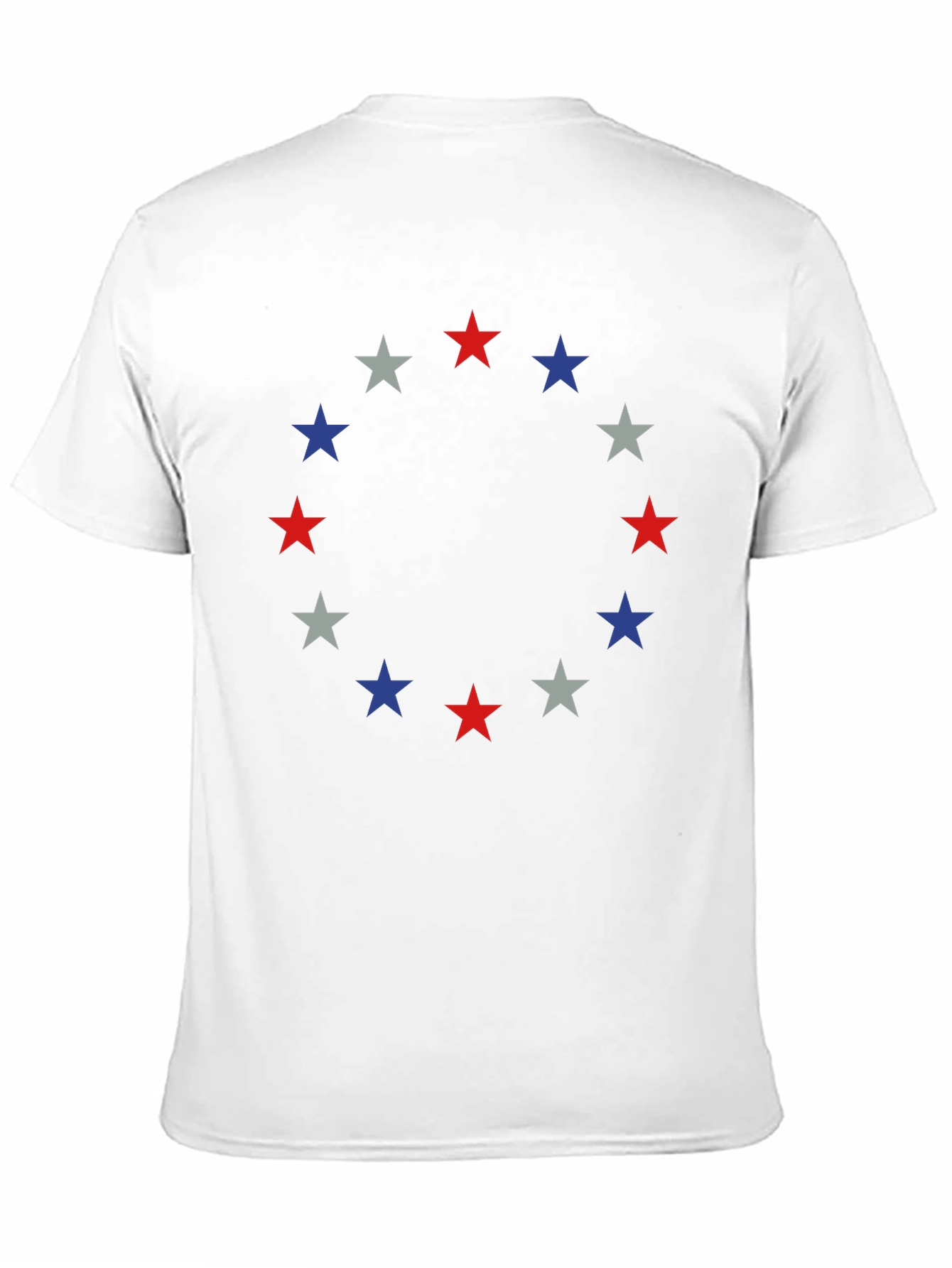Patriotic Star Circle T-Shirt - Red White and Blue
