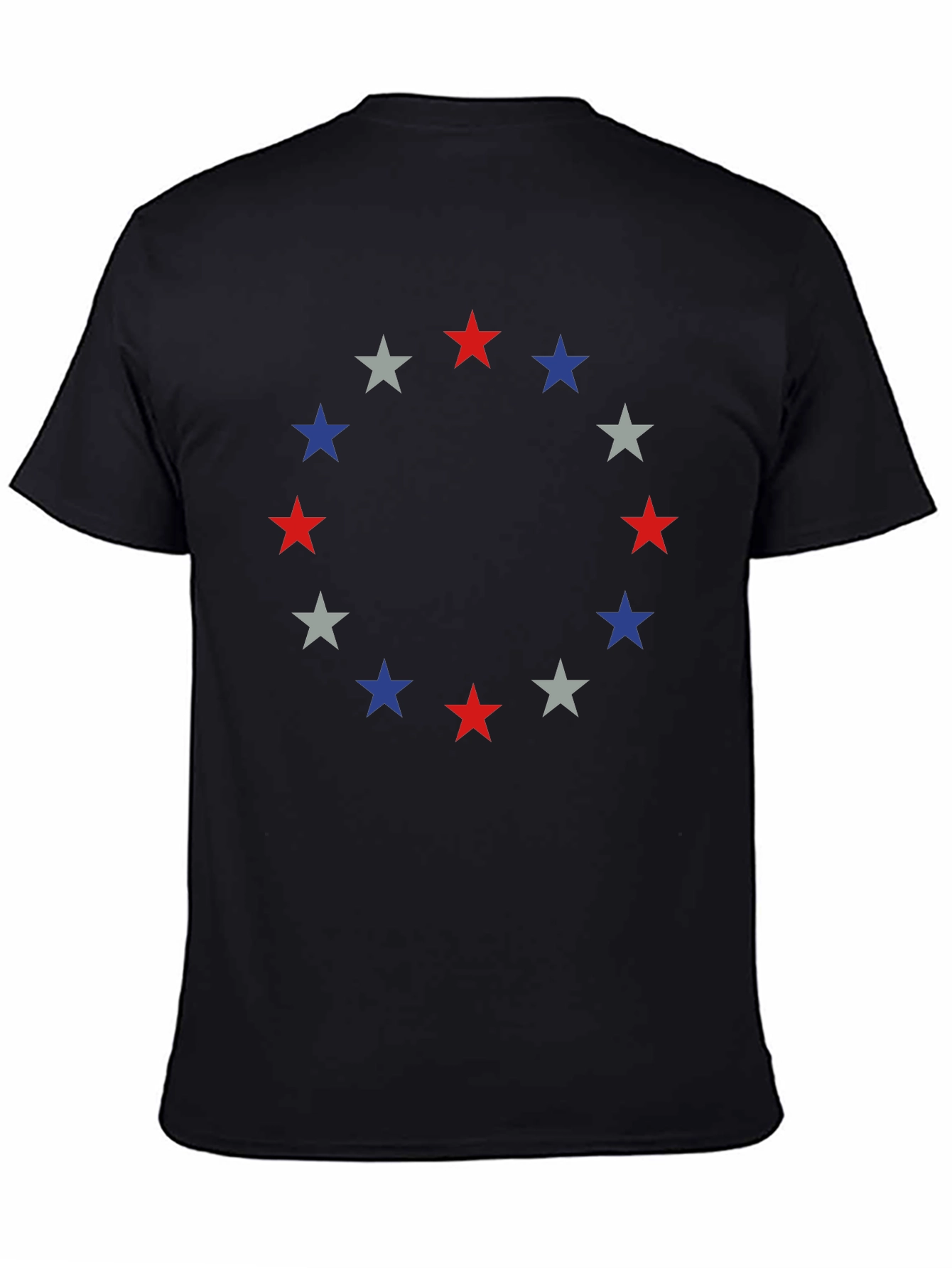 Patriotic Star Circle T-Shirt - Red White and Blue