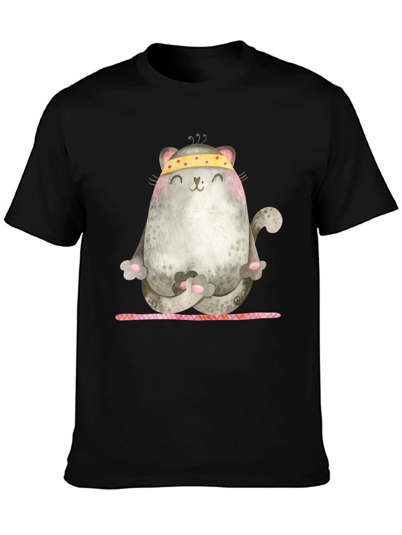Yoga Cat Graphic Tee - Zen Kitten Shirt