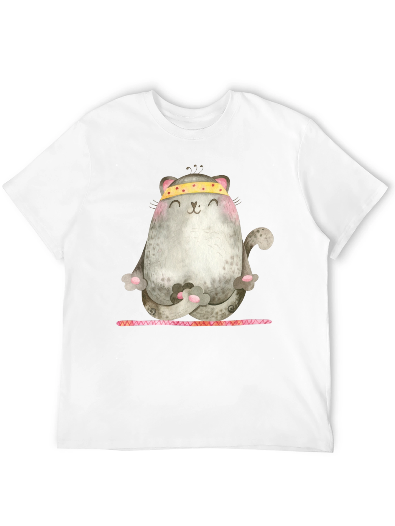 Yoga Cat Graphic Tee - Zen Kitten Shirt