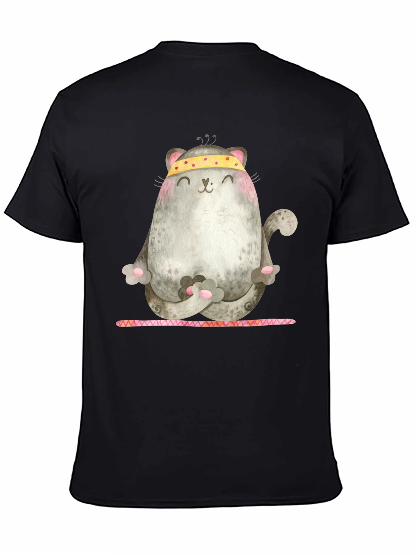Yoga Cat Graphic Tee - Zen Kitten Shirt