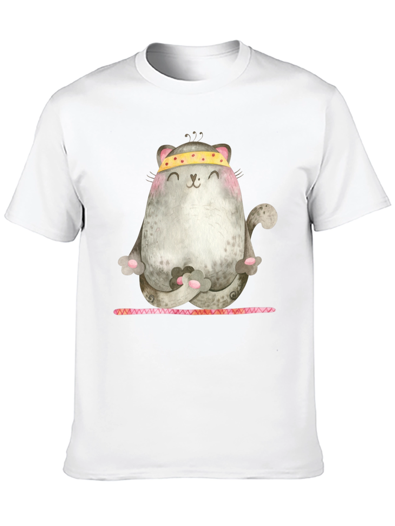 Yoga Cat Graphic Tee - Zen Kitten Shirt