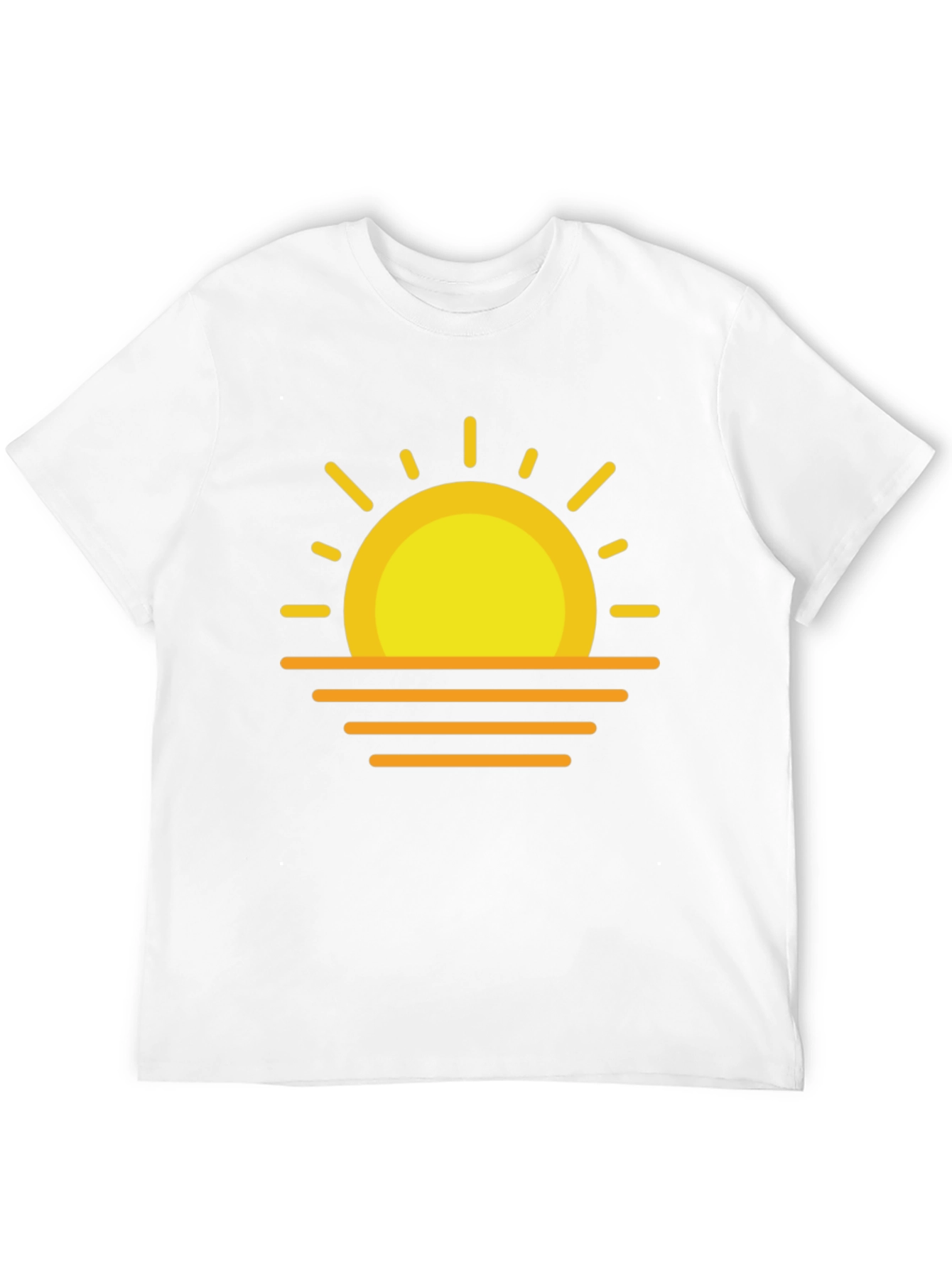 Sunset Graphic Tee - Stylish Black Cotton T-Shirt
