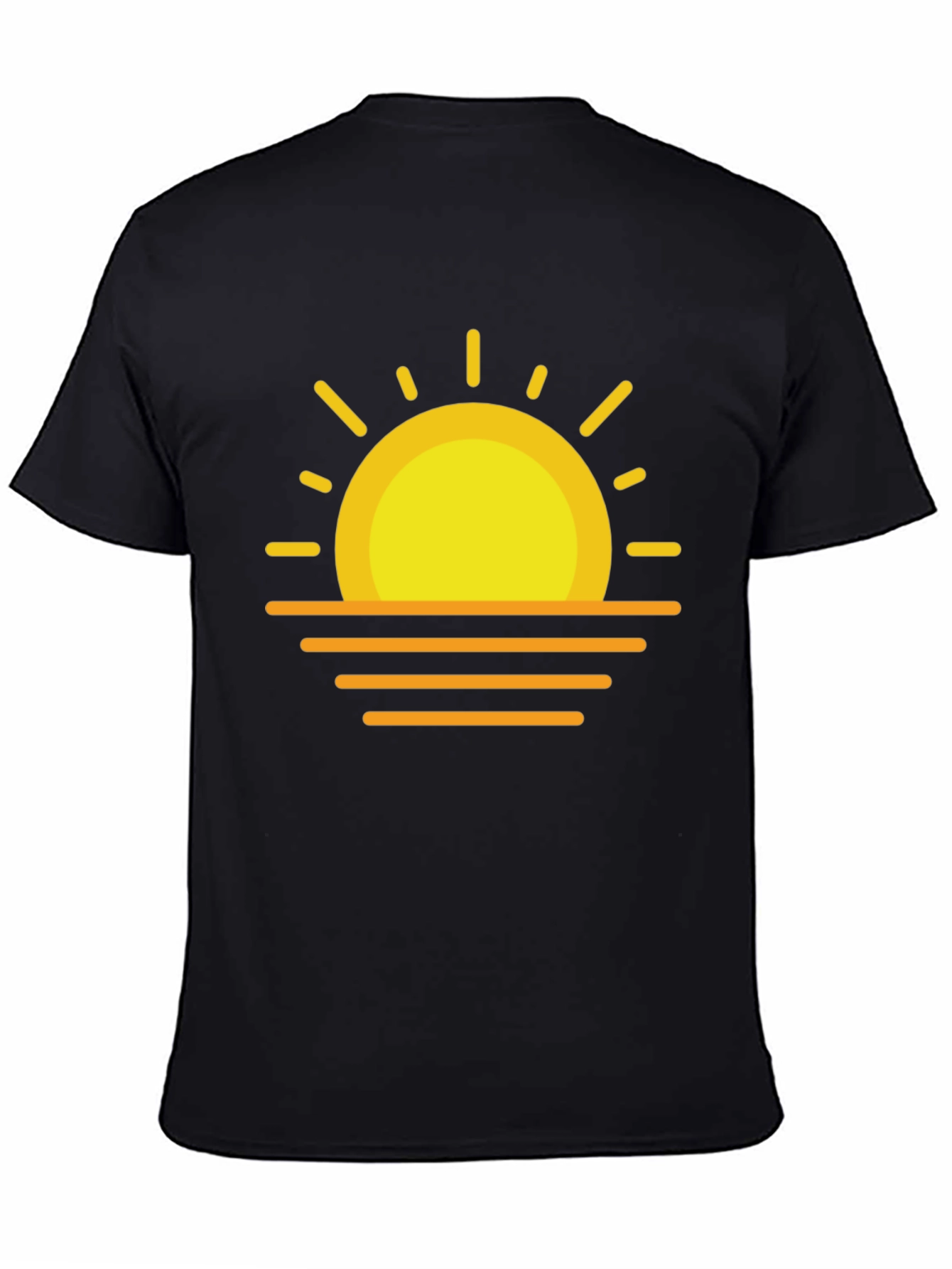 Sunset Graphic Tee - Stylish Black Cotton T-Shirt