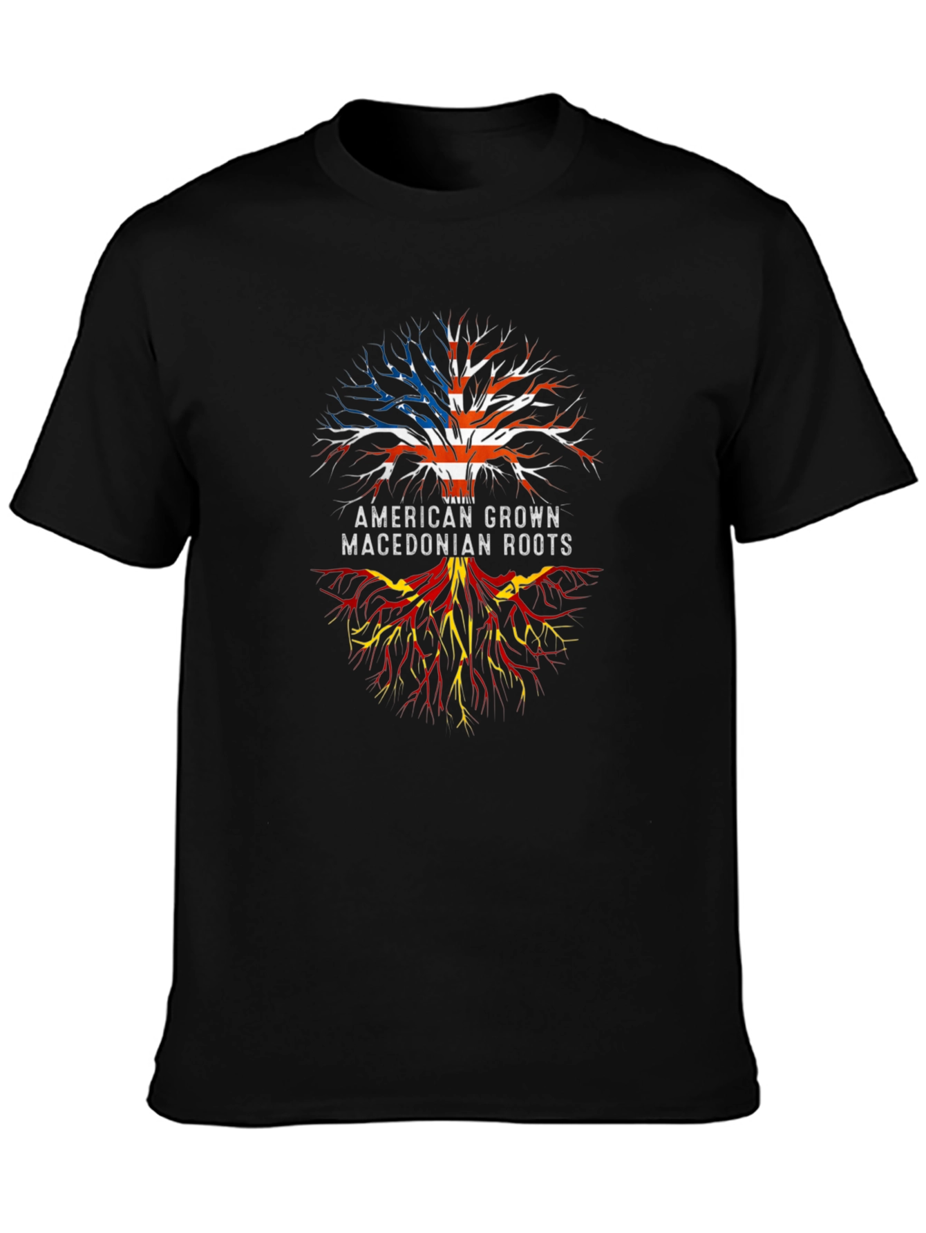 American Macedonian Roots Graphic T-Shirt