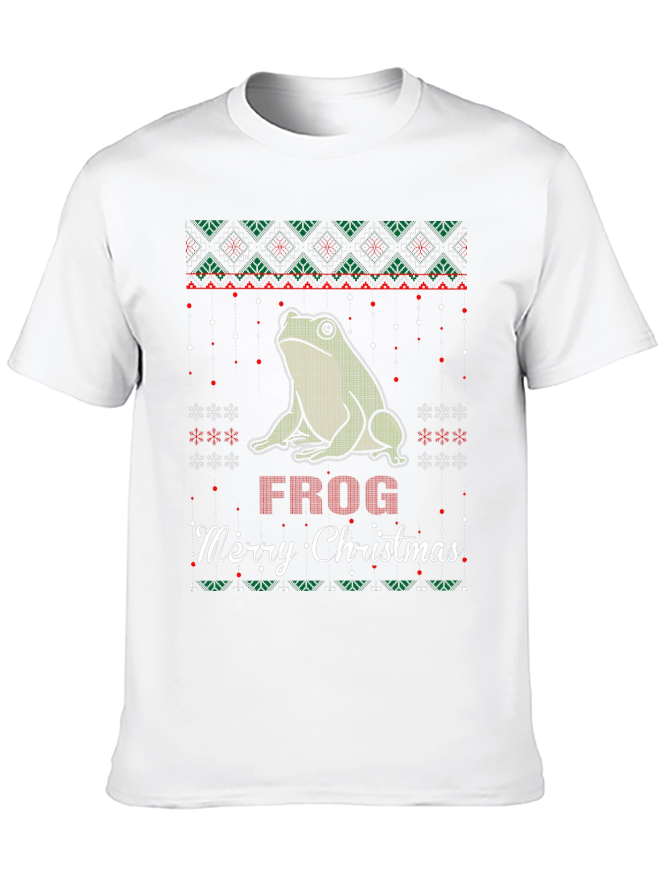 Frog Merry Christmas Ugly Sweater Style T-Shirt