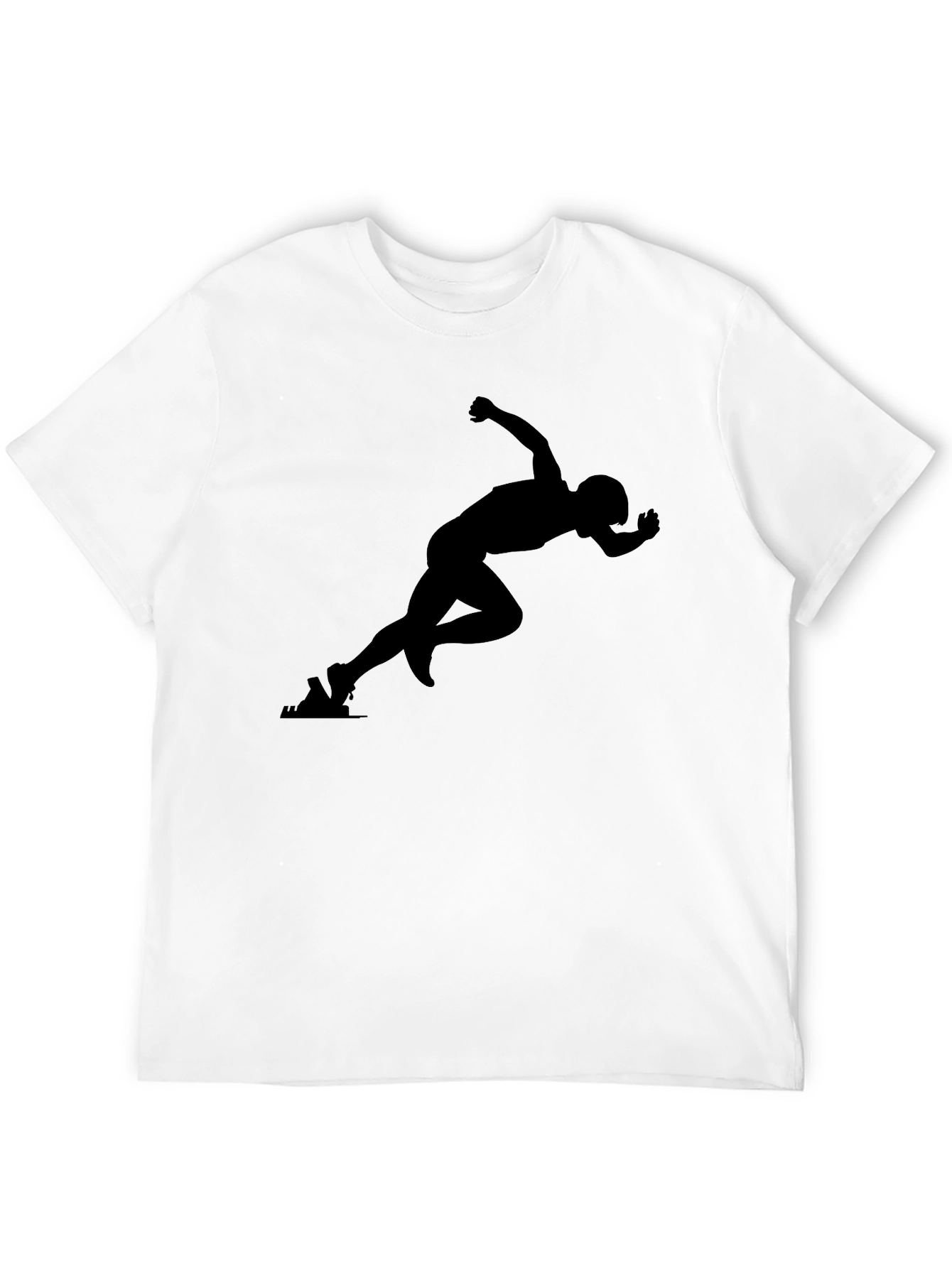 Mens Black Runner Graphic T-Shirt