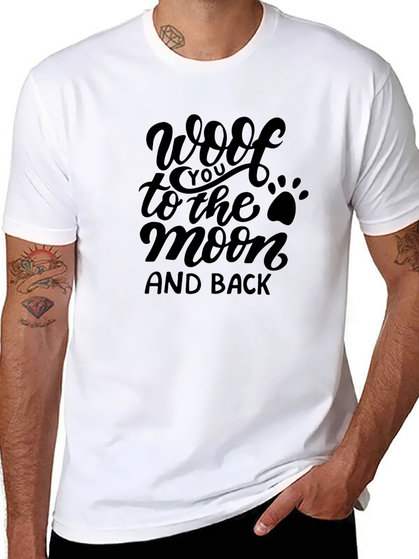Woof to the Moon and Back Graphic Tee