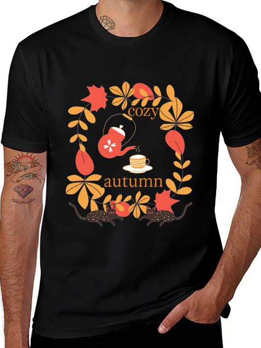 Cozy Autumn Cats T-Shirt