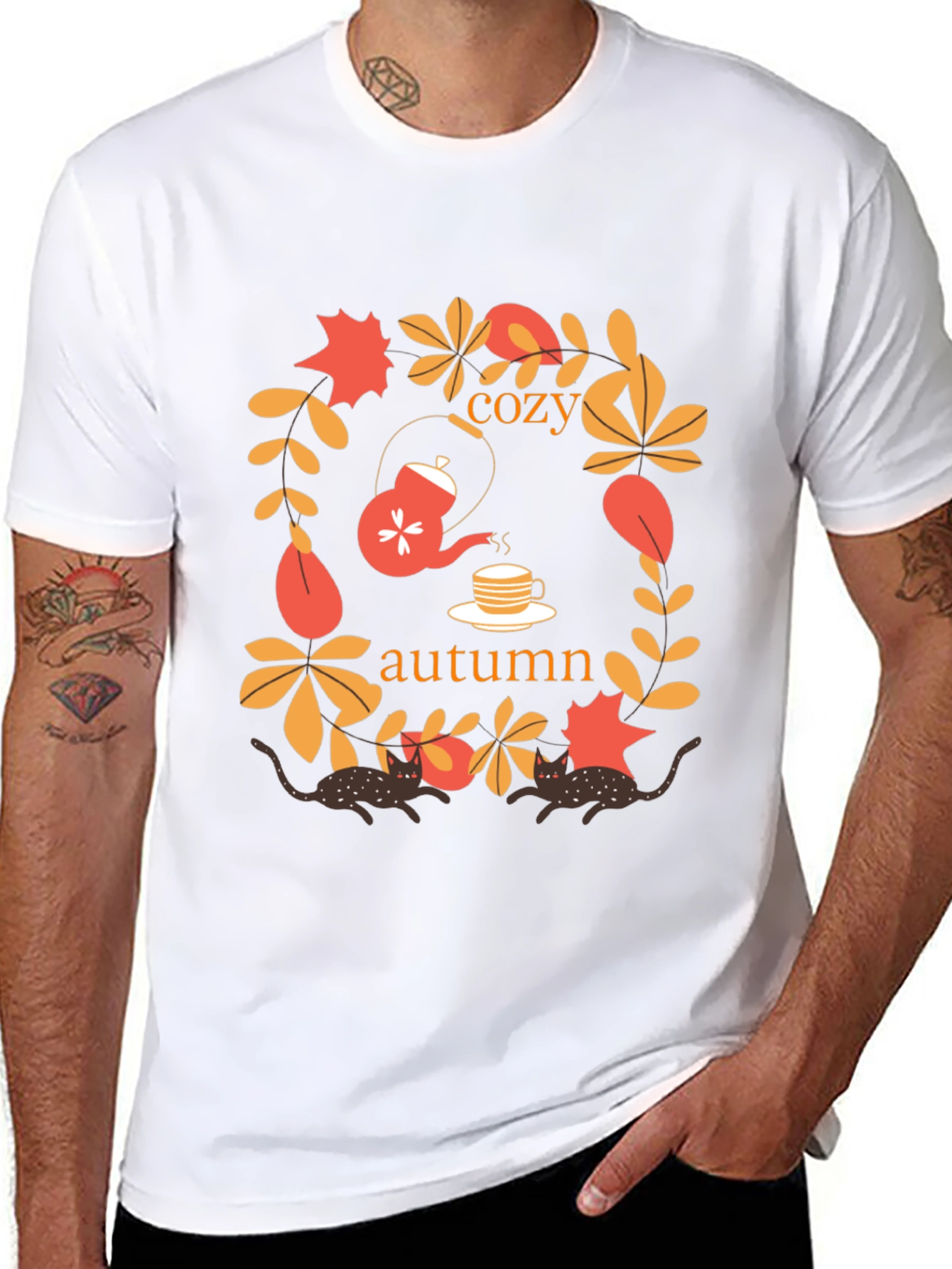 Cozy Autumn Cats T-Shirt