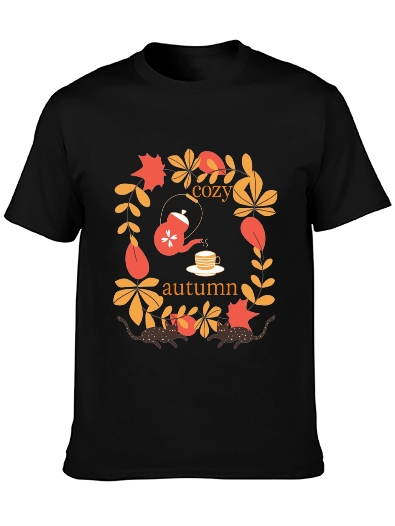 Cozy Autumn Cats T-Shirt