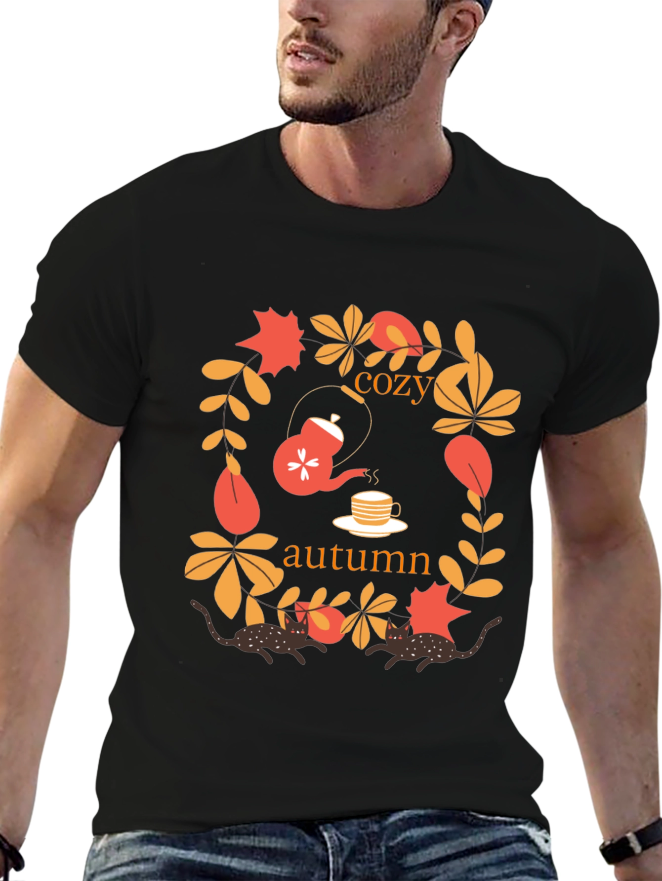 Cozy Autumn Cats T-Shirt