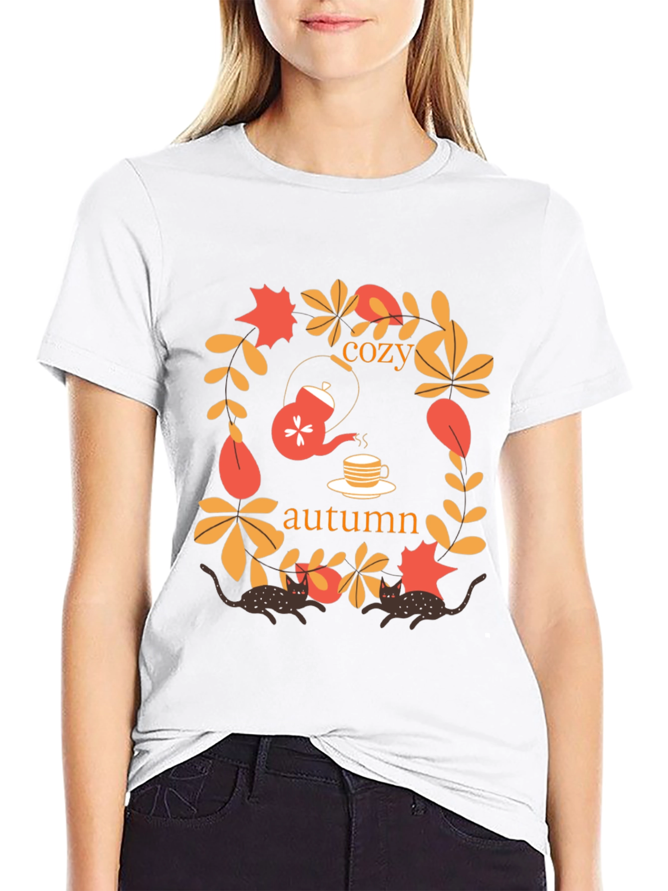 Cozy Autumn Cats T-Shirt