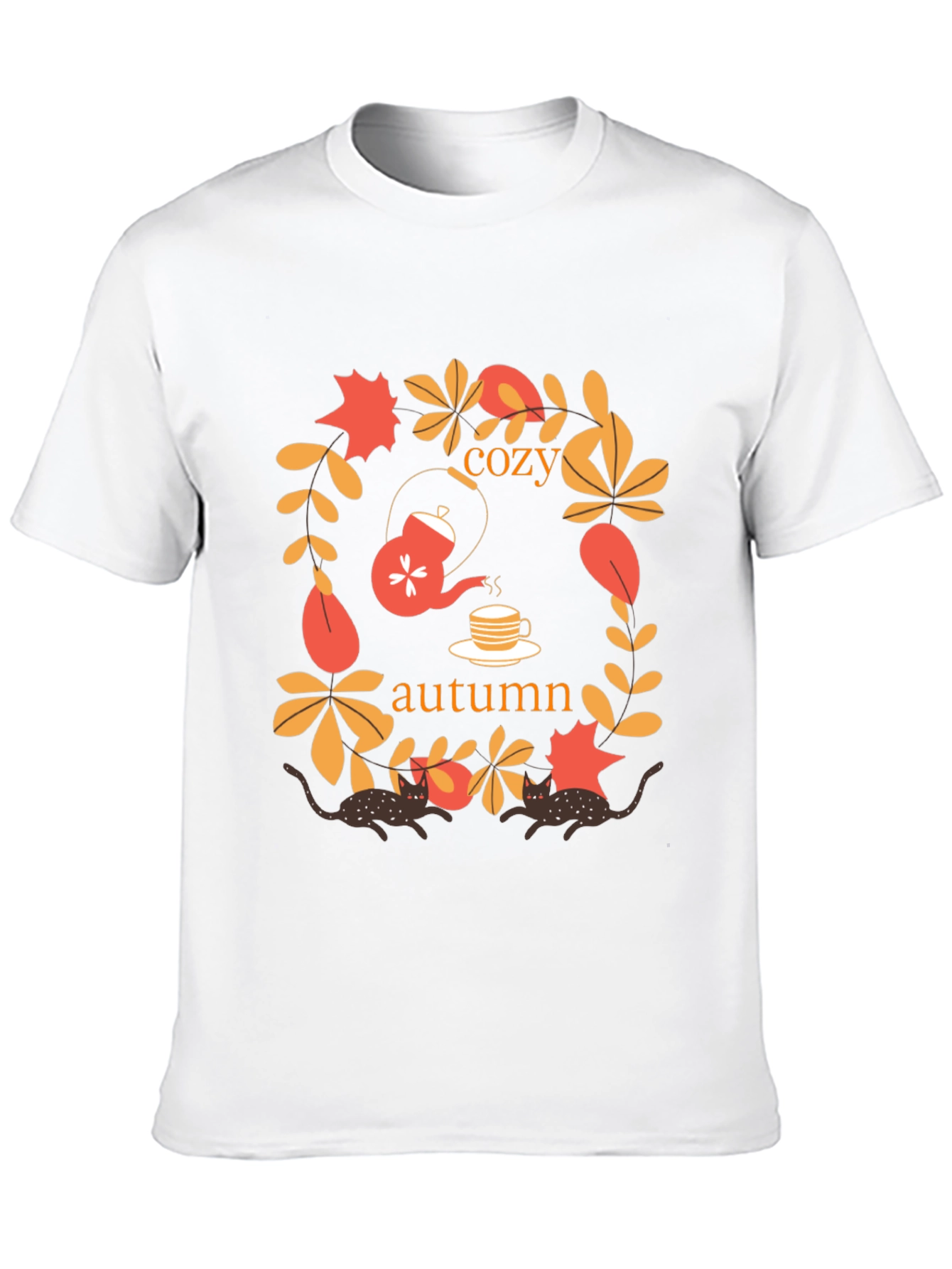 Cozy Autumn Cats T-Shirt