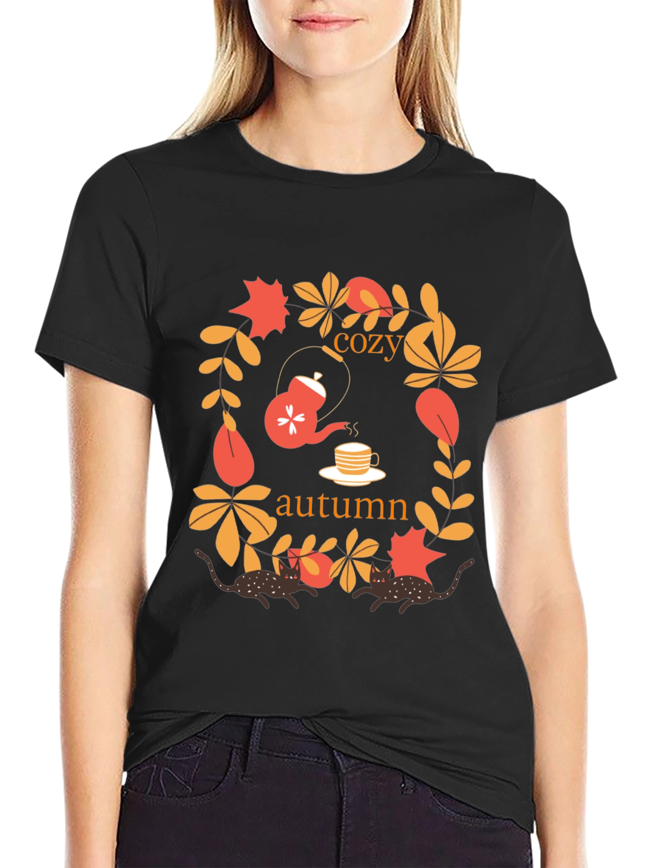 Cozy Autumn Cats T-Shirt
