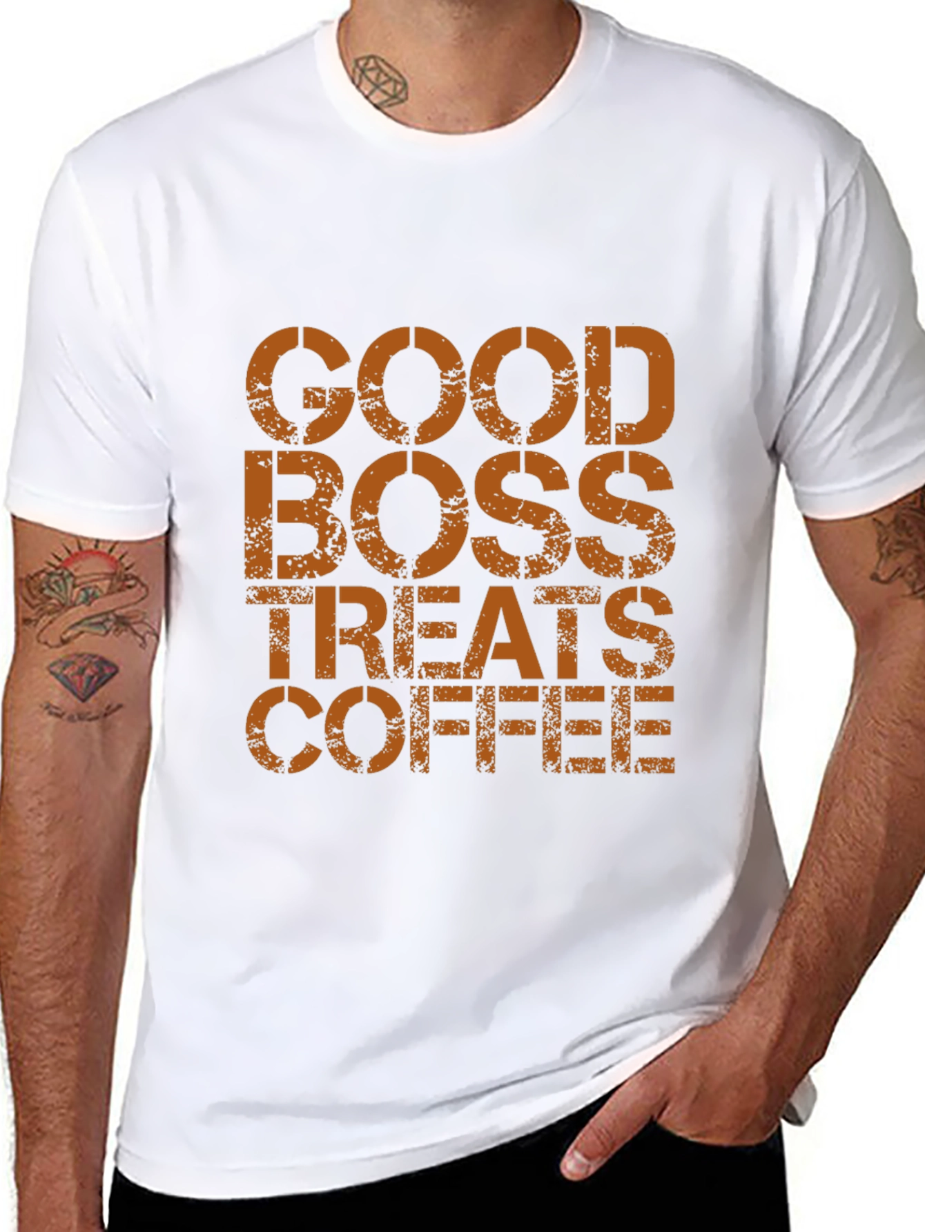 Good Boss Treats Coffee - Mens Black T-Shirt