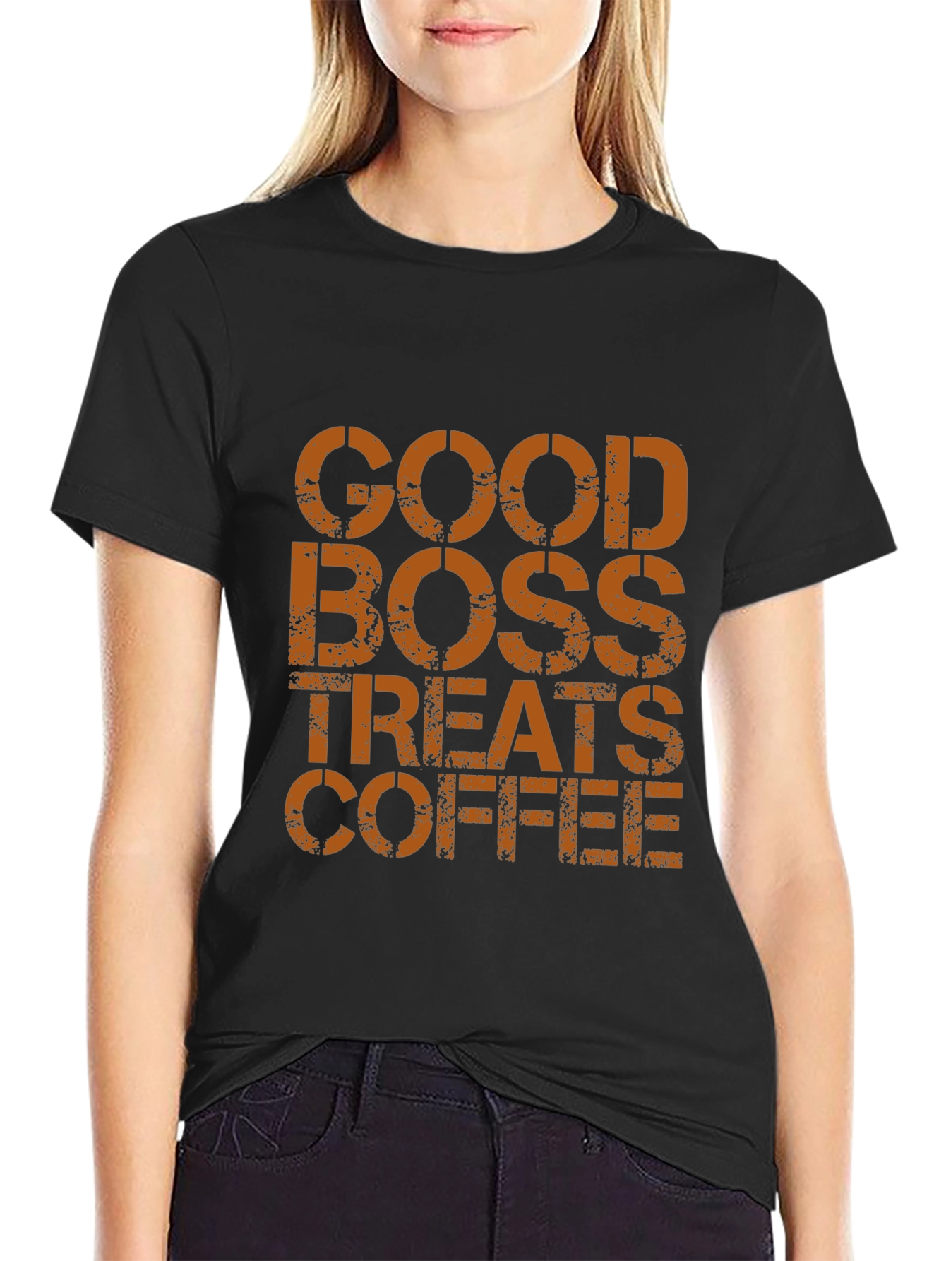 Good Boss Treats Coffee - Mens Black T-Shirt