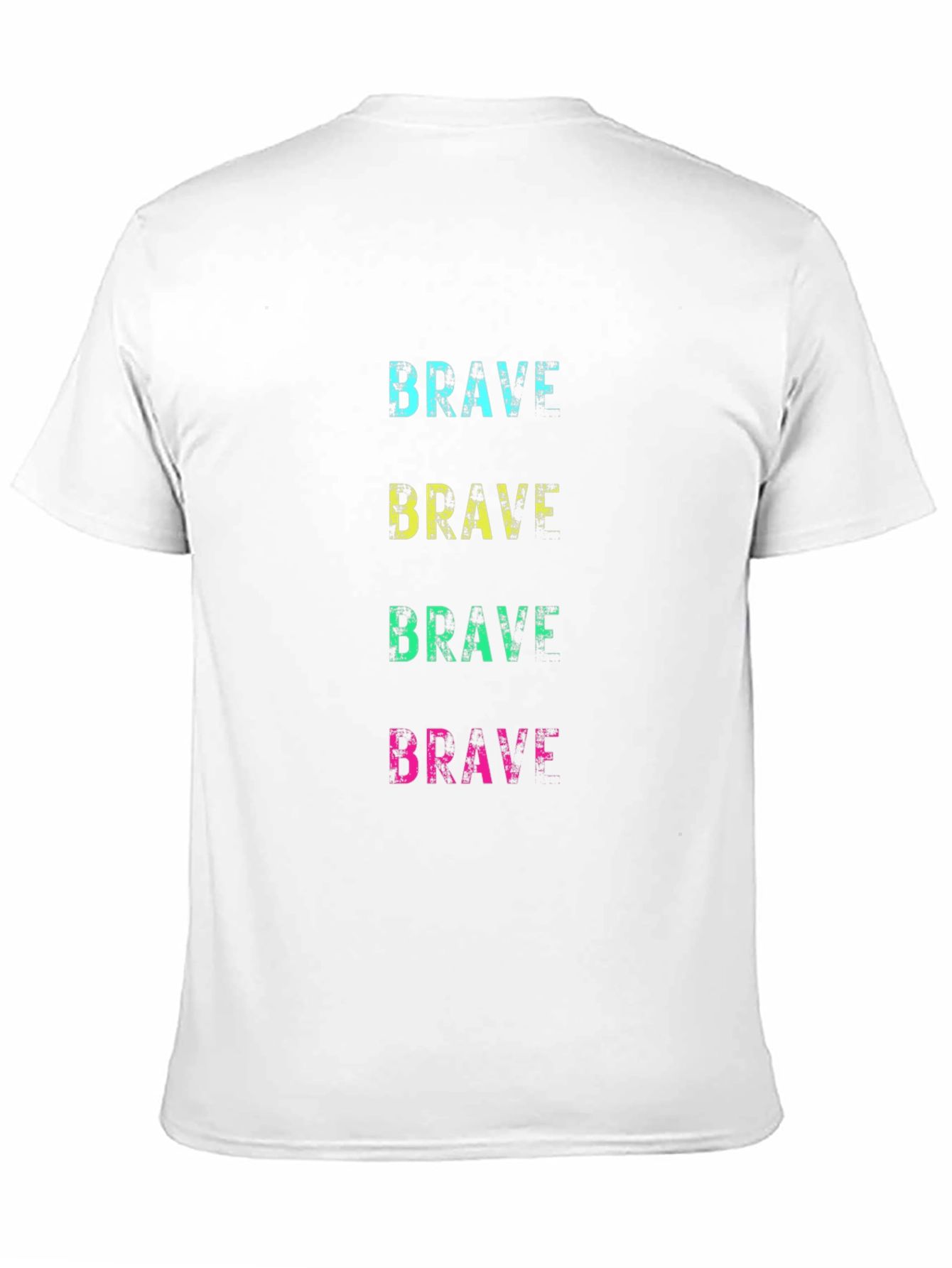 Mens Brave Graphic Print Crew Neck T-Shirt