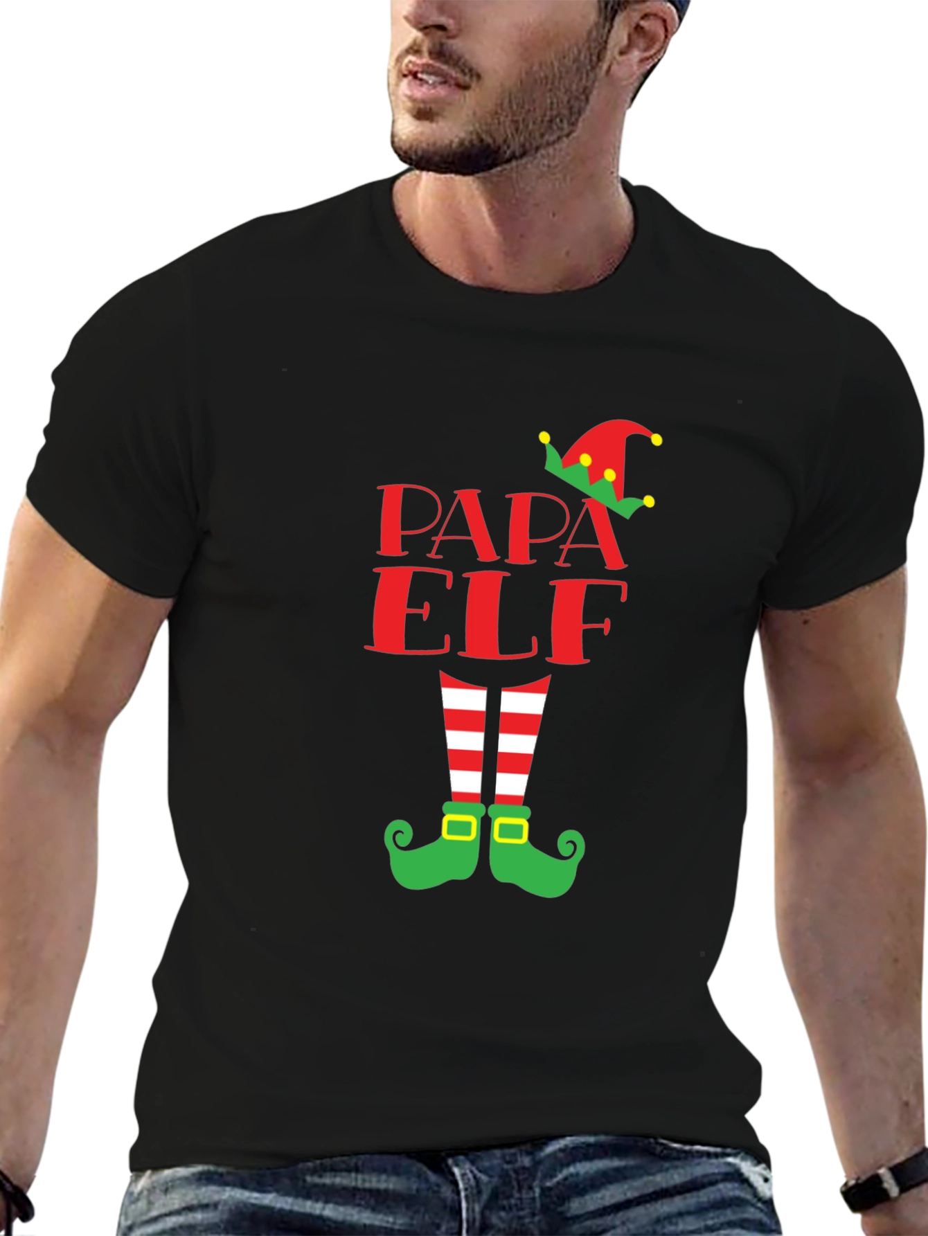 Papa Elf Christmas T-Shirt - Holiday Festive Tee