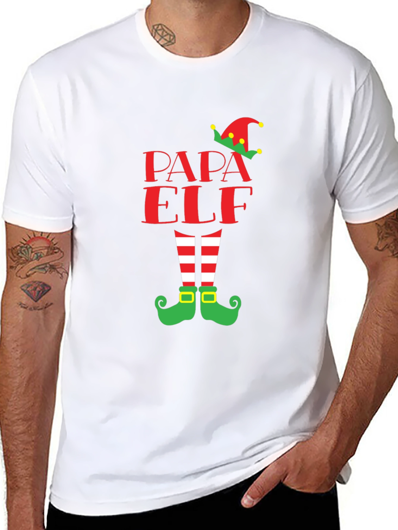 Papa Elf Christmas T-Shirt - Holiday Festive Tee