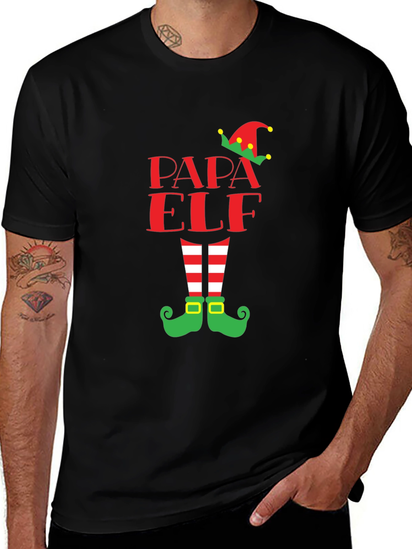 Papa Elf Christmas T-Shirt - Holiday Festive Tee