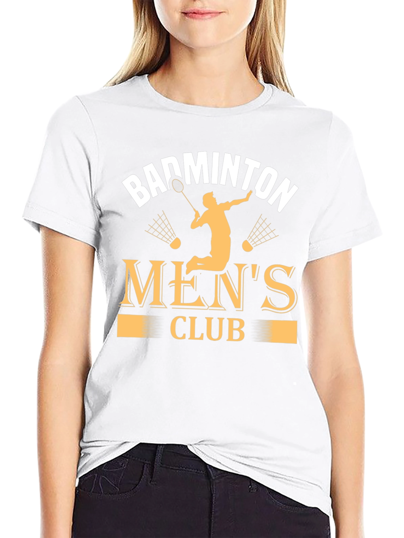 Badminton Mens Club Graphic Tee - Black