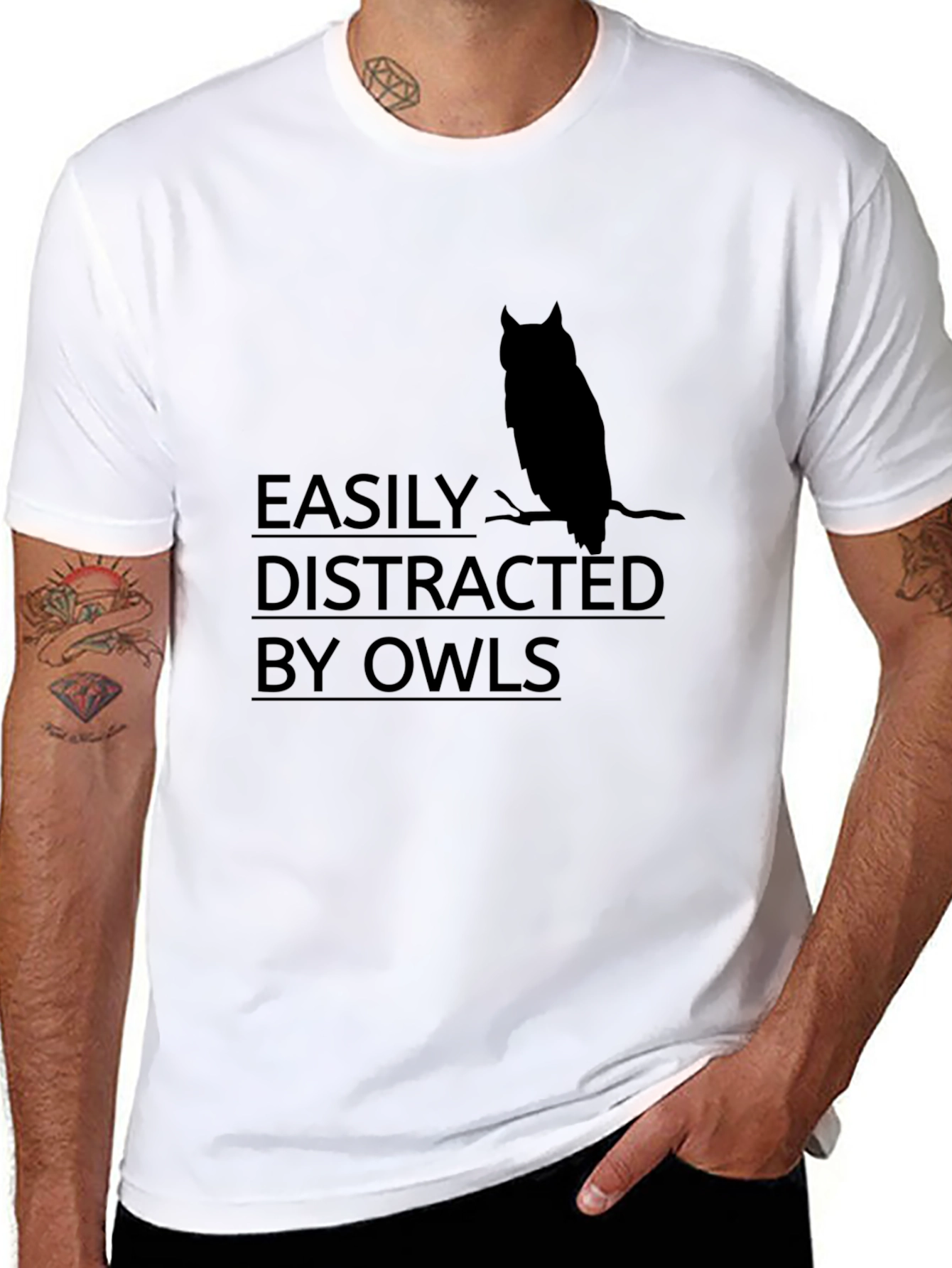 Easily Distracted by Owls Graphic Tee