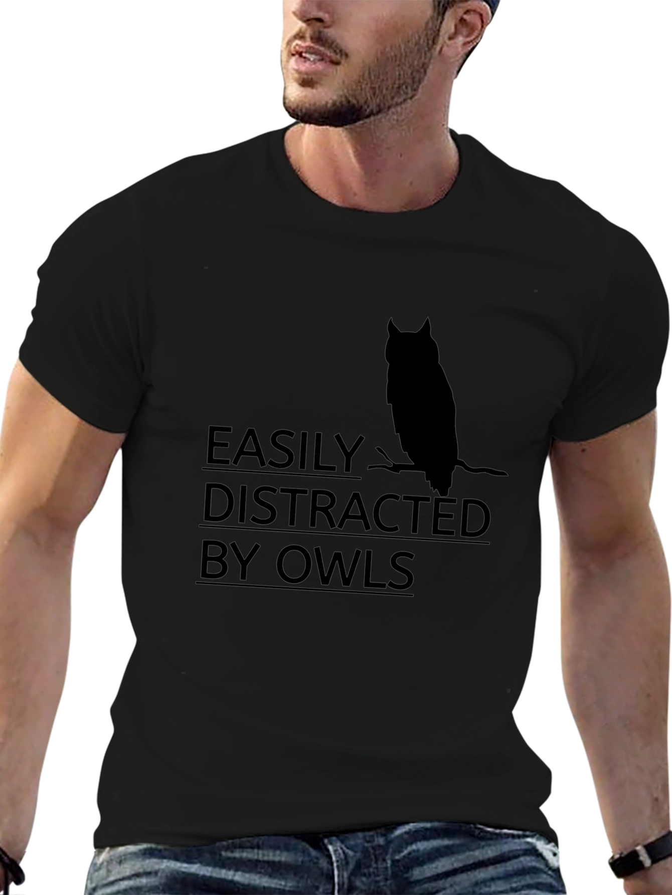 Easily Distracted by Owls Graphic Tee