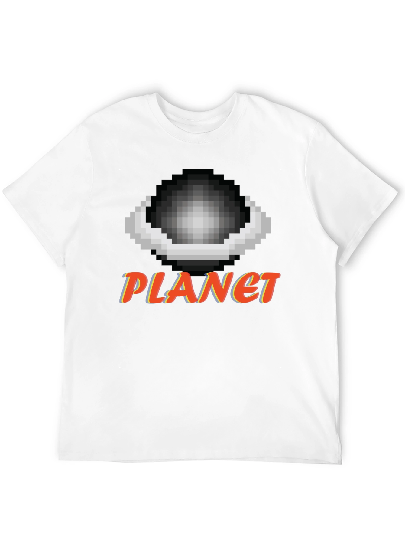 Pixel Planet T-Shirt - Retro Gaming Style
