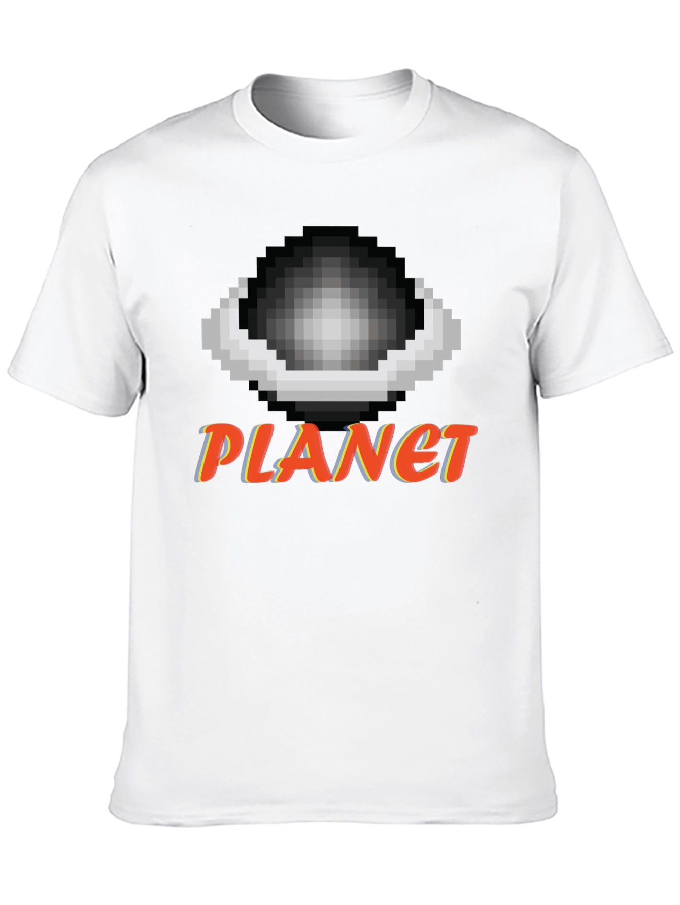 Pixel Planet T-Shirt - Retro Gaming Style