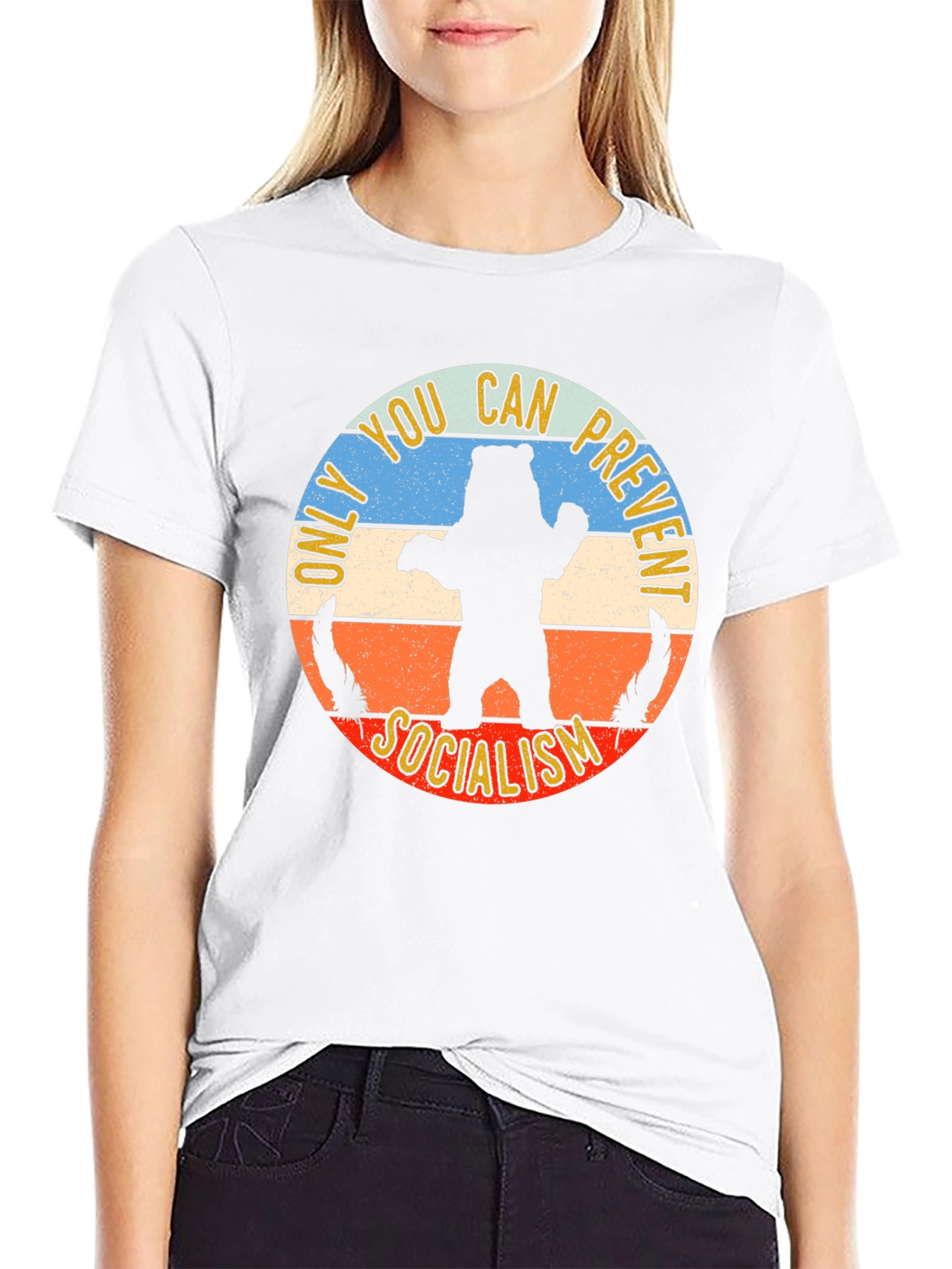 Prevent Socialism Bear Graphic Tee