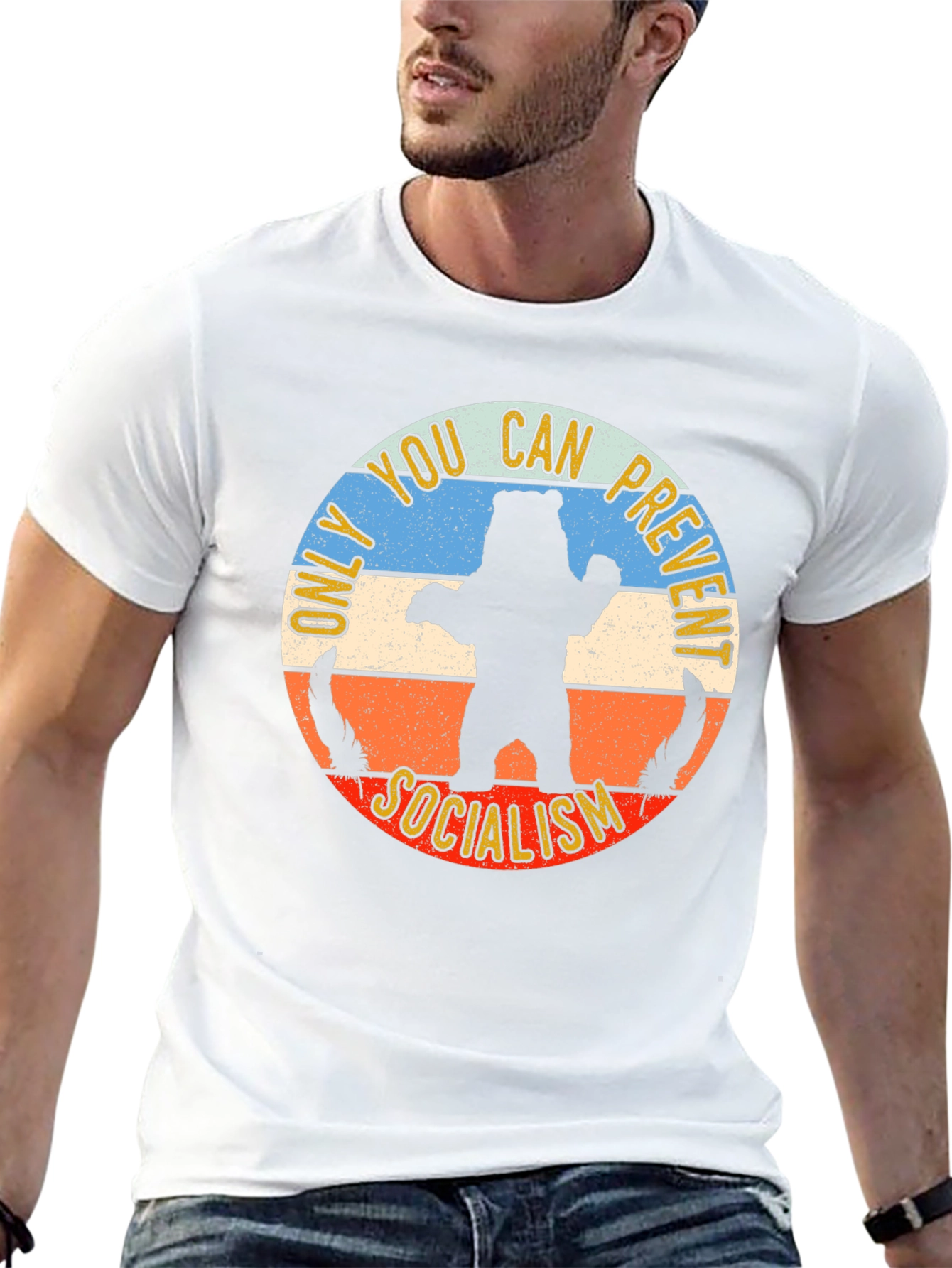 Prevent Socialism Bear Graphic Tee