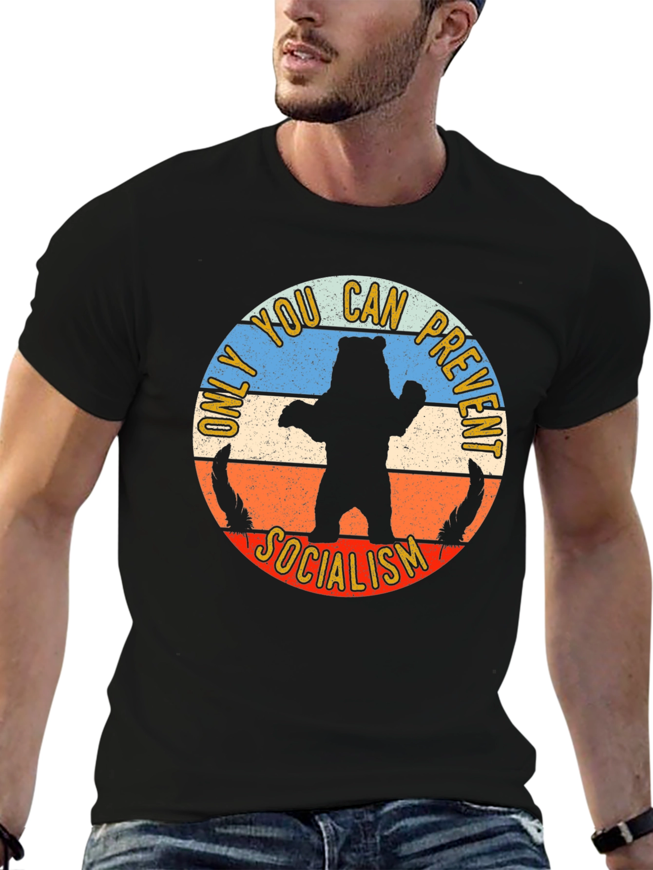Prevent Socialism Bear Graphic Tee