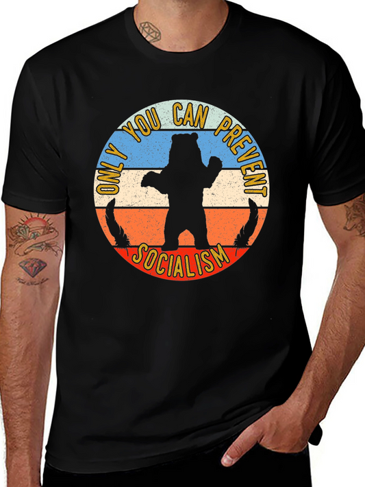 Prevent Socialism Bear Graphic Tee