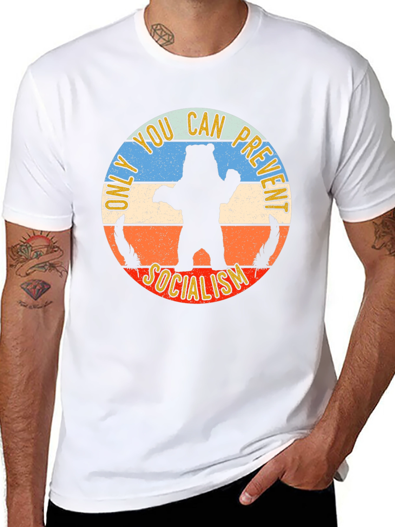 Prevent Socialism Bear Graphic Tee
